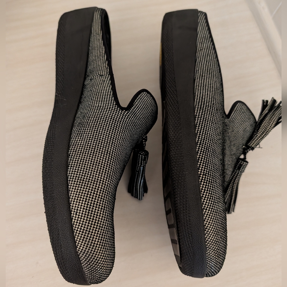 FitFlop SuperSkater Silver Suede Houndtooth Mules Size 9 - Picture 8 of 13